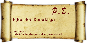 Pjeczka Dorottya névjegykártya