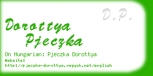 dorottya pjeczka business card